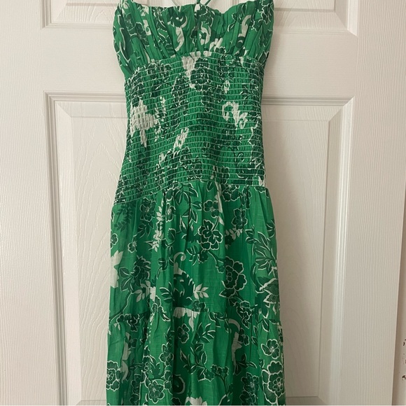Anthropologie Kelly green maxi sun dress floral boho beach preppy NWT - Picture 10 of 15